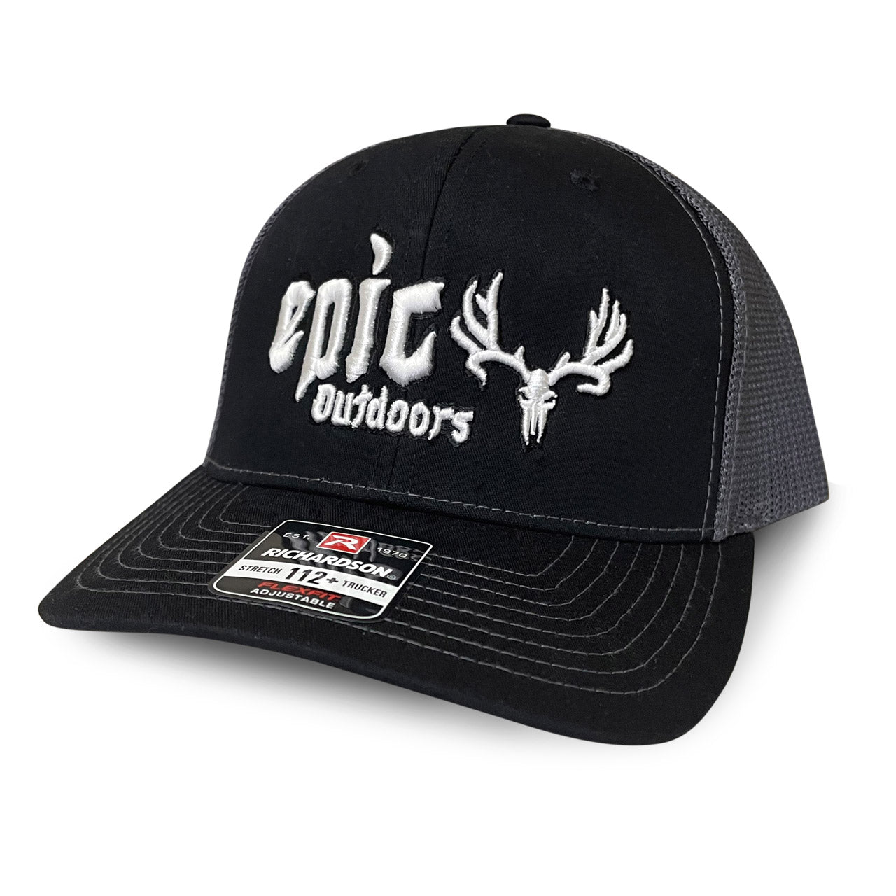 Epic Outdoors Puff Logo Black/Gray Trucker Hat