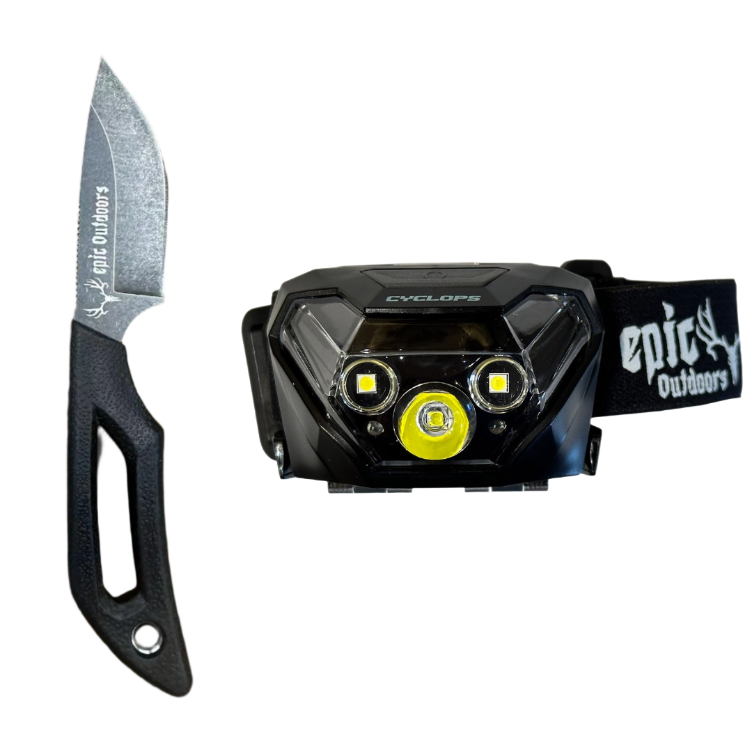 FREE Epic Outdoors Knife + Headlamp Promotional Bundle