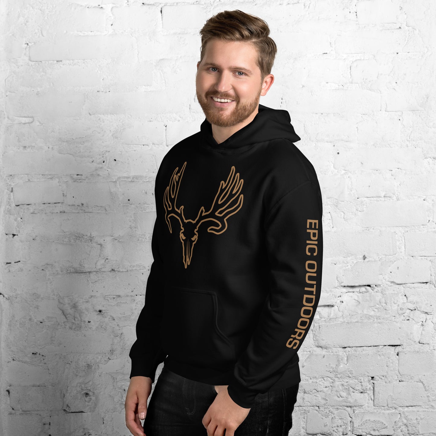 Bronze Epic Logo Outline Unisex Hoodie - Cotton-Poly Blend 18500