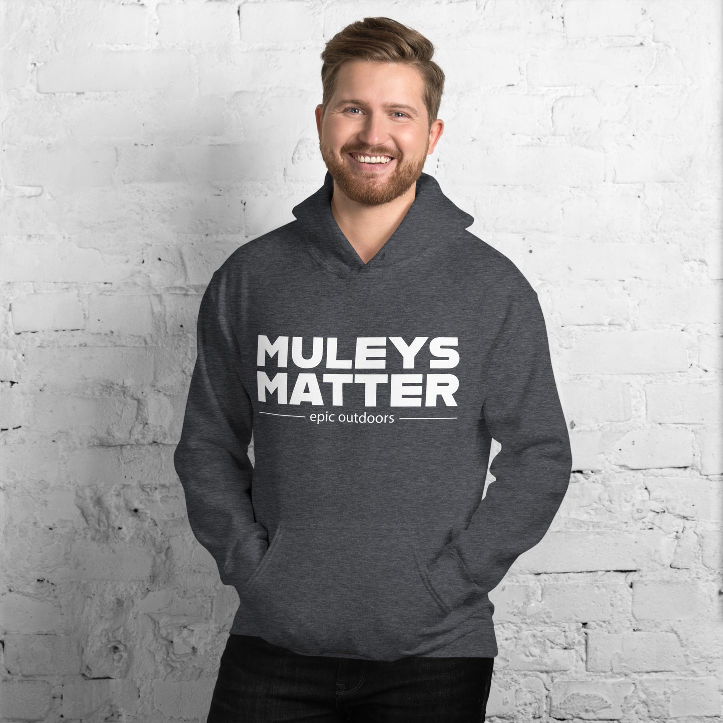 Muleys Matter Dark Logo Unisex Hoodie - Cotton-Poly Blend 18500