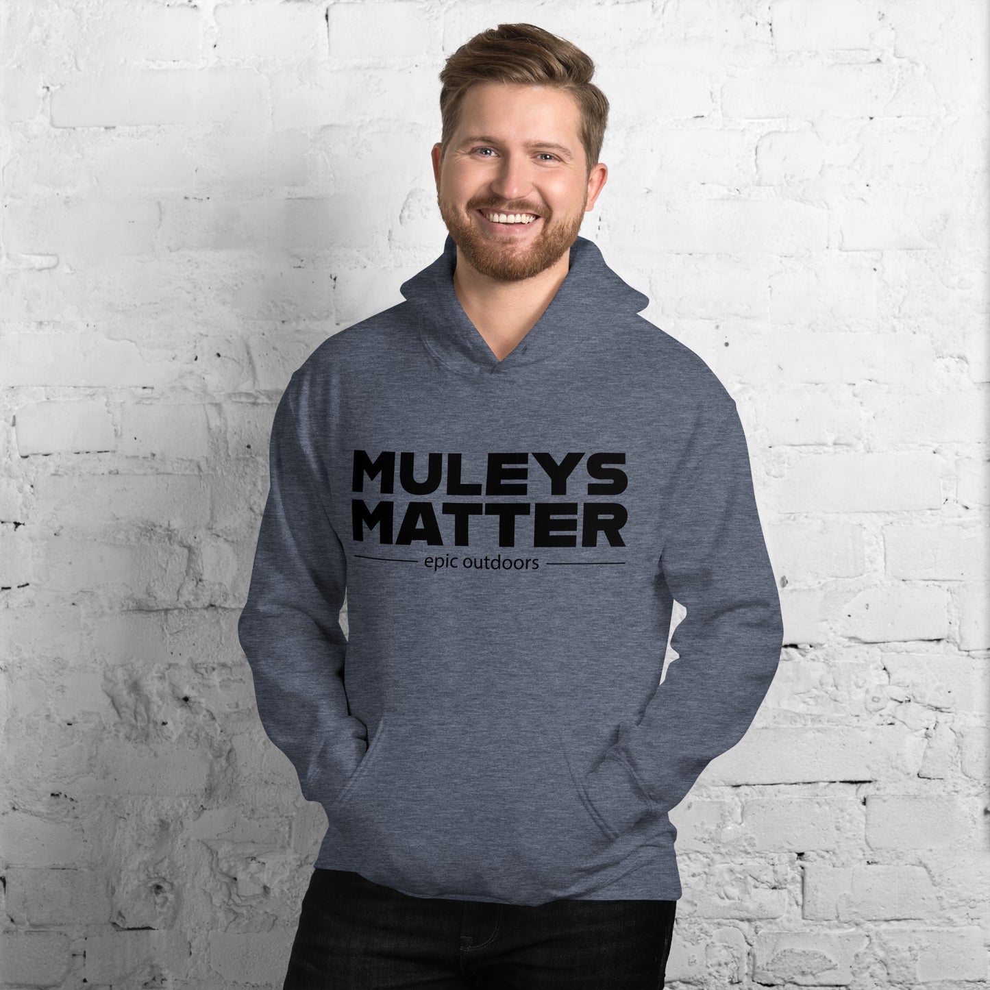 Muleys Matter Light Logo Unisex Hoodie - Cotton-Poly Blend 18500