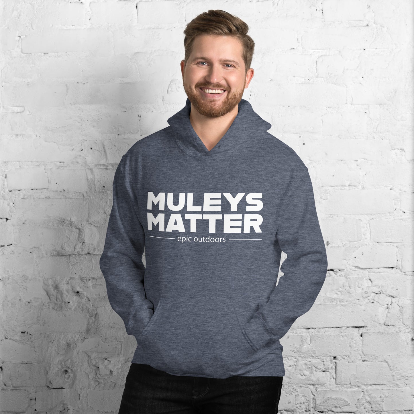 Muleys Matter Dark Logo Unisex Hoodie - Cotton-Poly Blend 18500