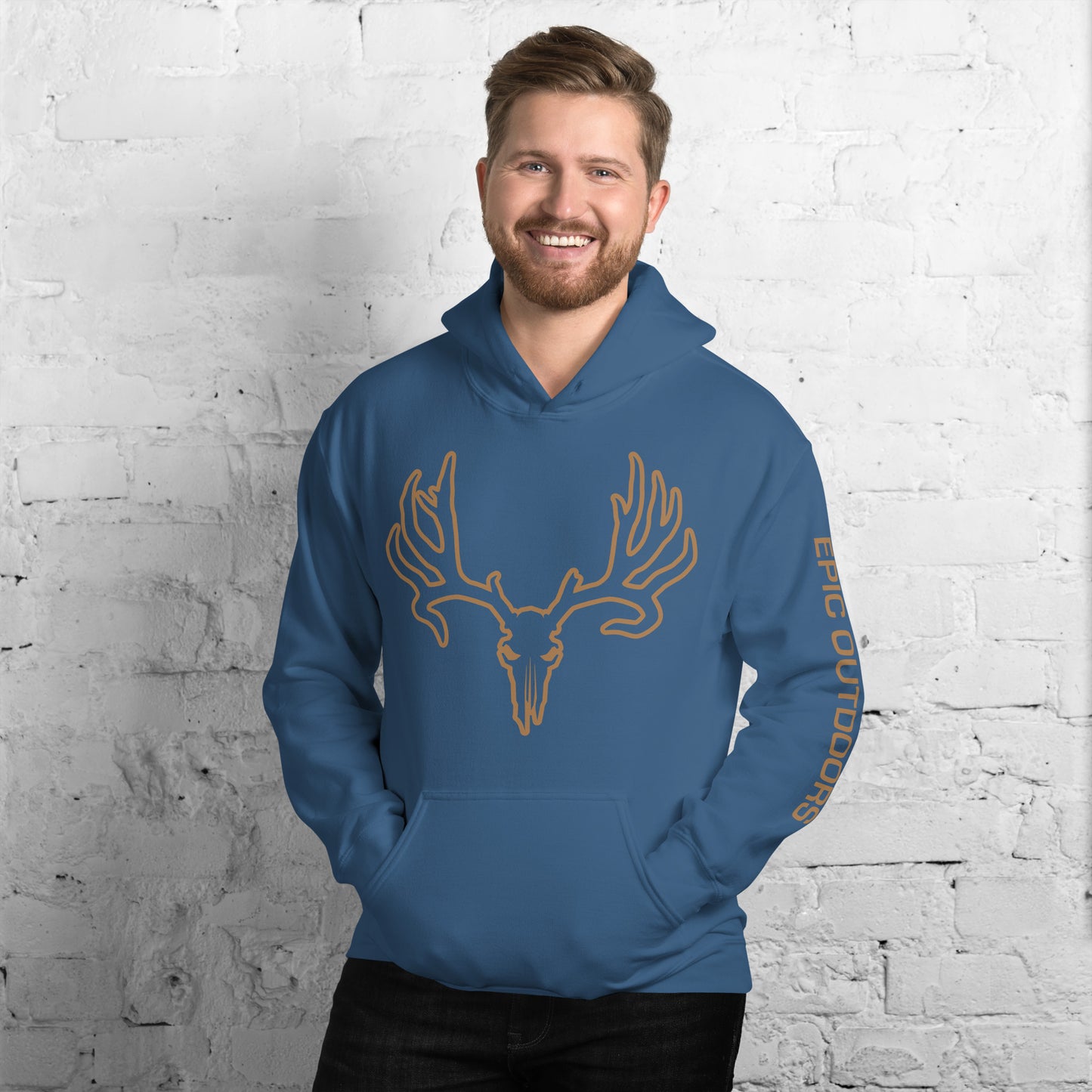 Bronze Epic Logo Outline Unisex Hoodie - Cotton-Poly Blend 18500