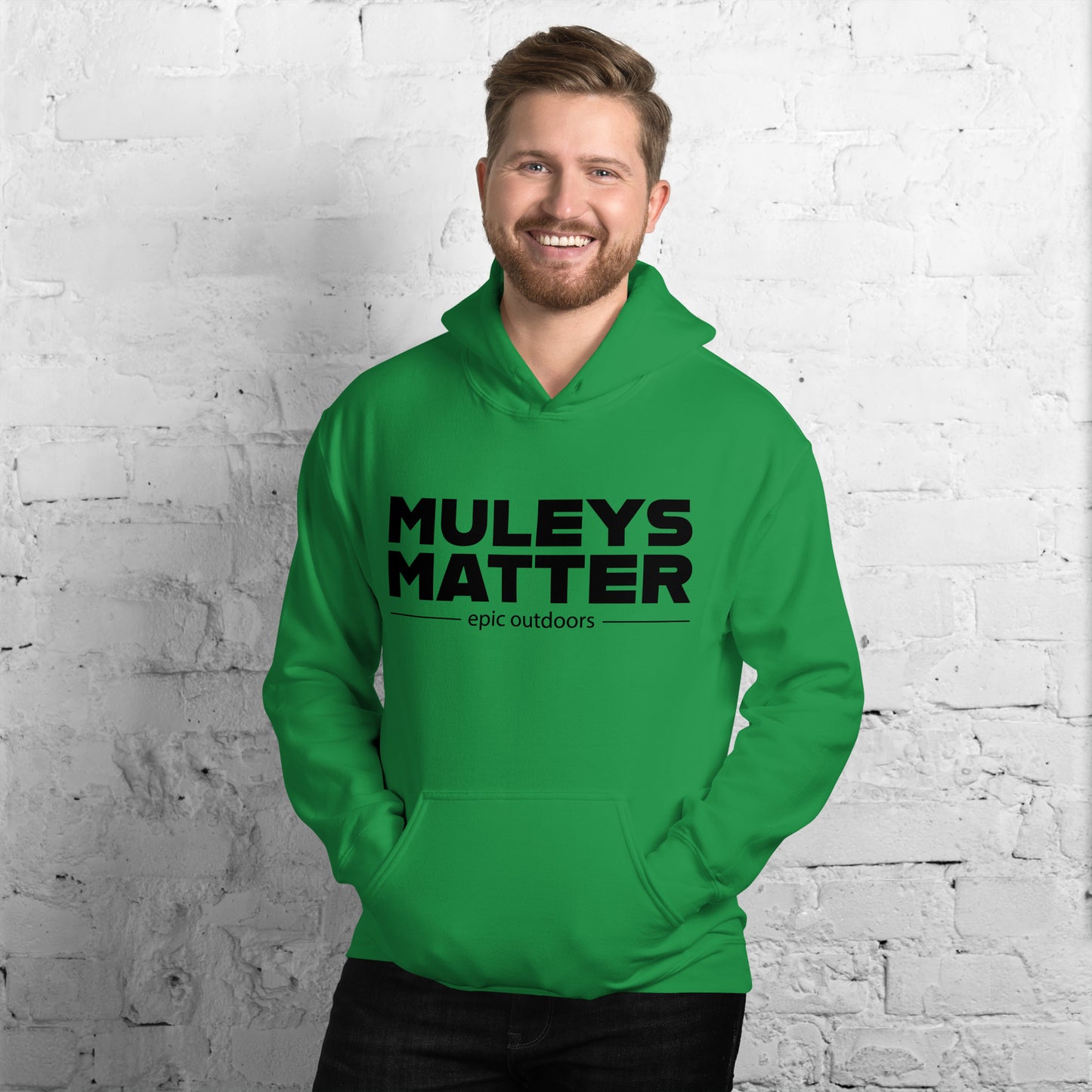 Muleys Matter Light Logo Unisex Hoodie - Cotton-Poly Blend 18500
