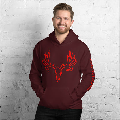 Red Epic Logo Outline Unisex Hoodie - Cotton-Poly Blend 18500