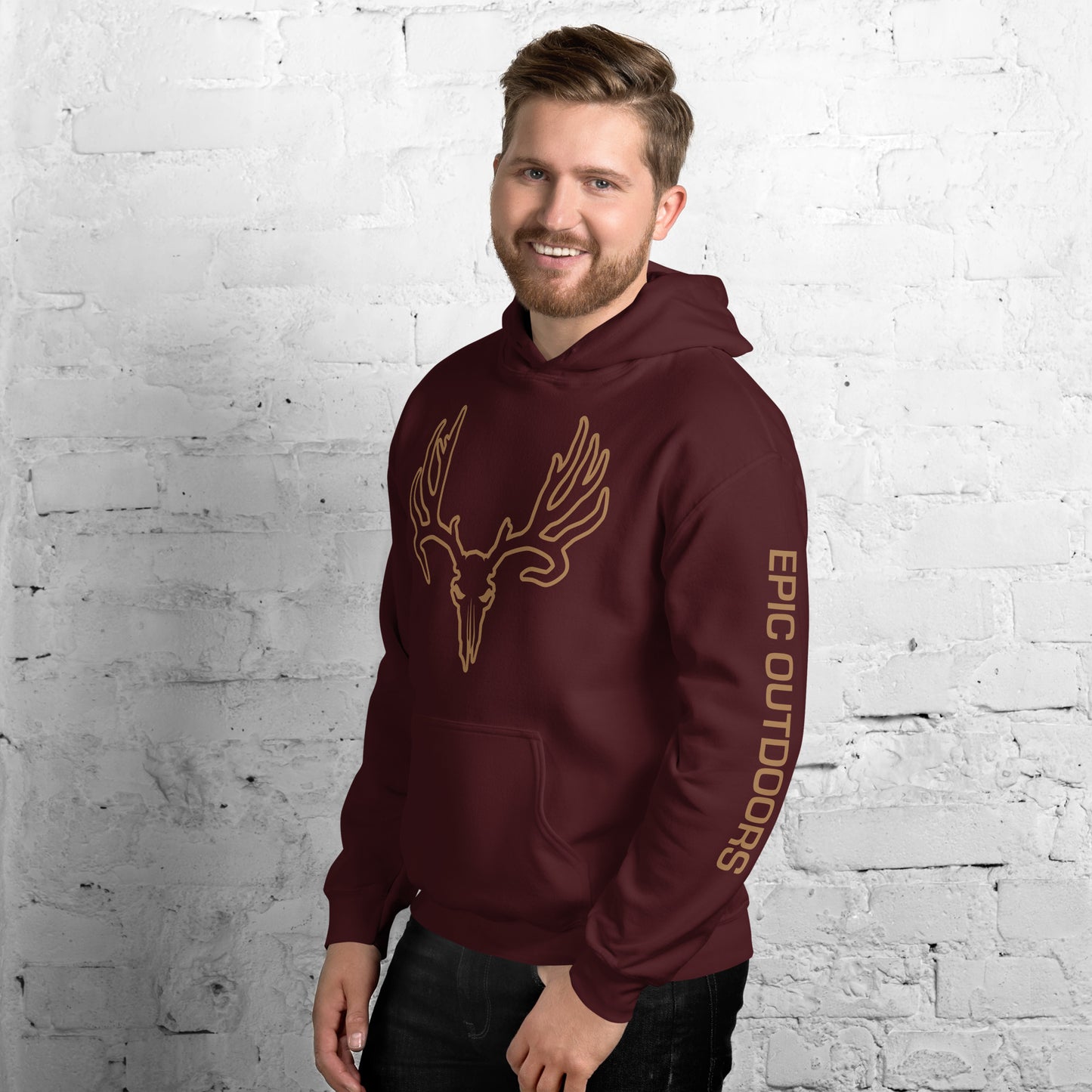 Bronze Epic Logo Outline Unisex Hoodie - Cotton-Poly Blend 18500