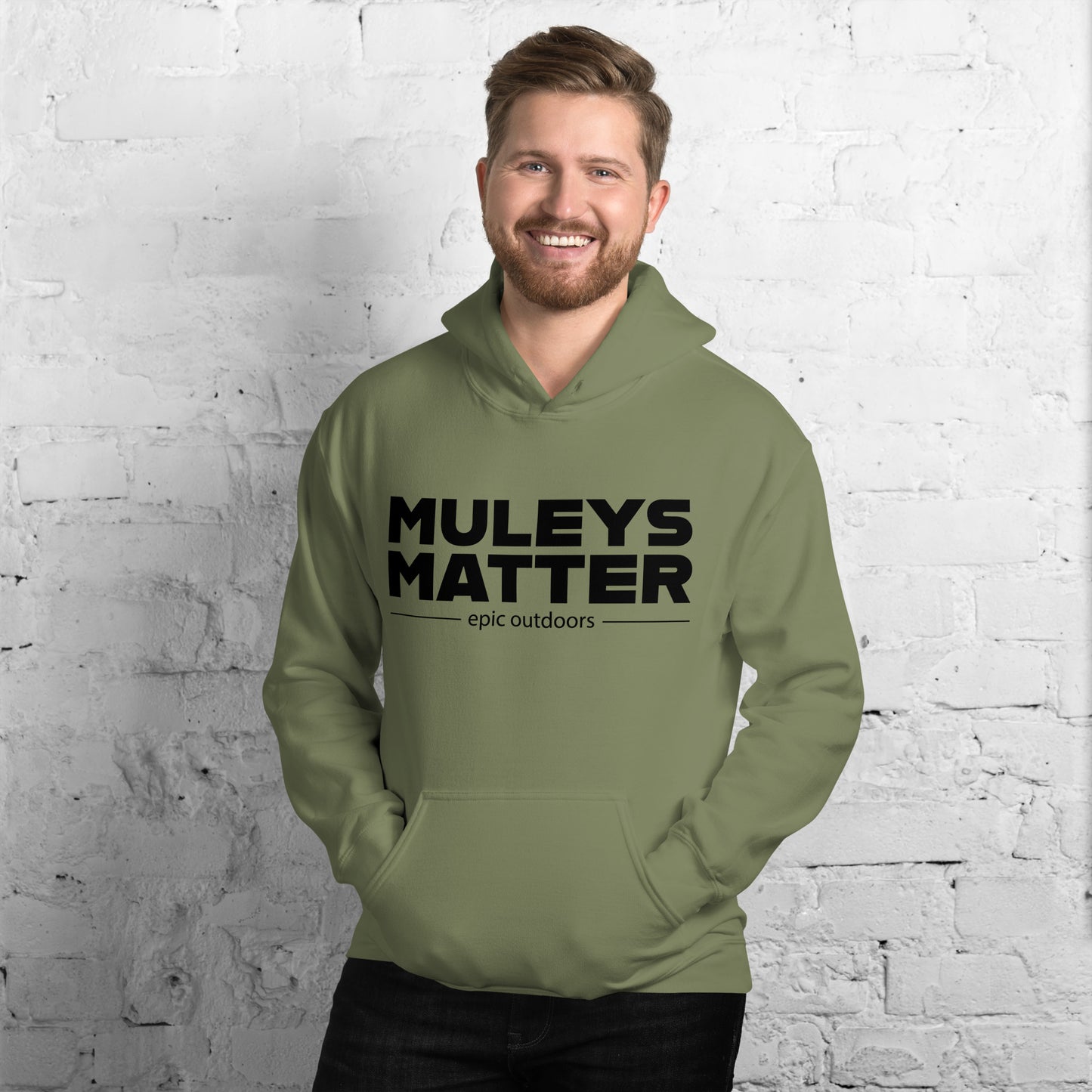 Muleys Matter Light Logo Unisex Hoodie - Cotton-Poly Blend 18500