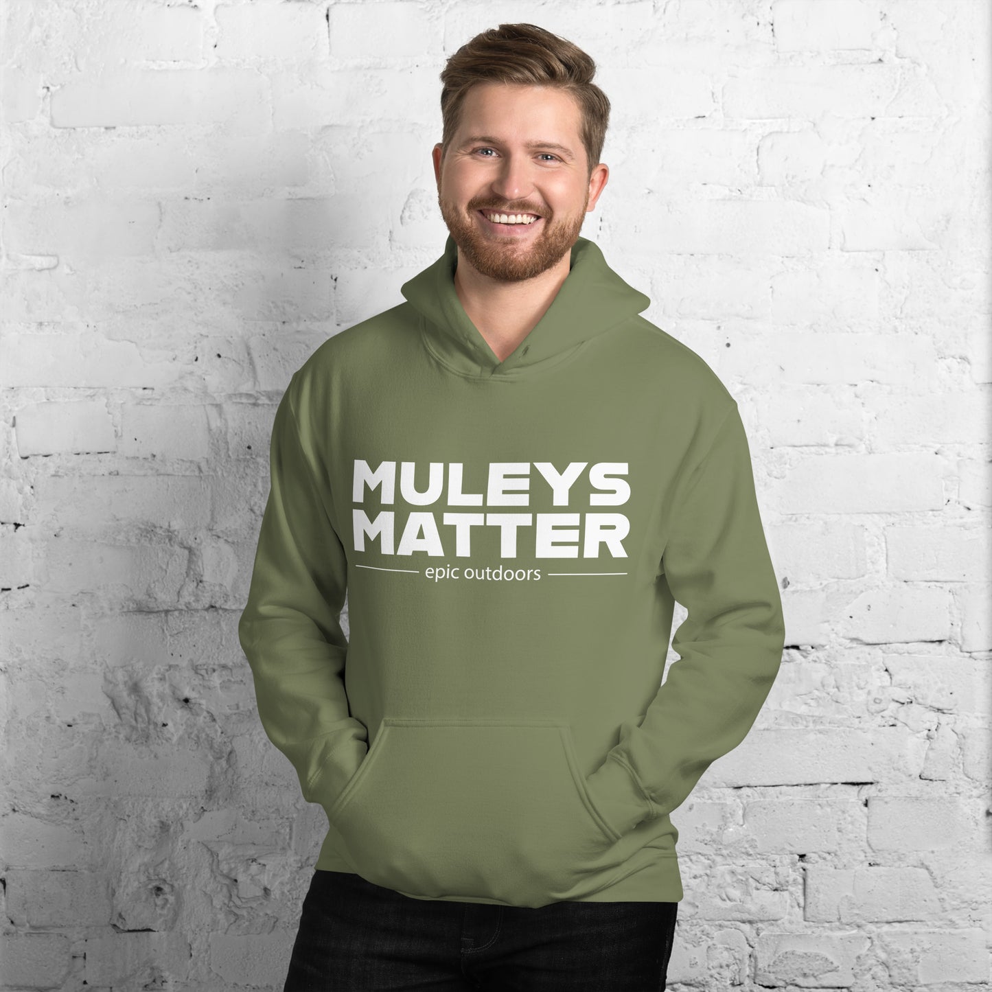 Muleys Matter Dark Logo Unisex Hoodie - Cotton-Poly Blend 18500