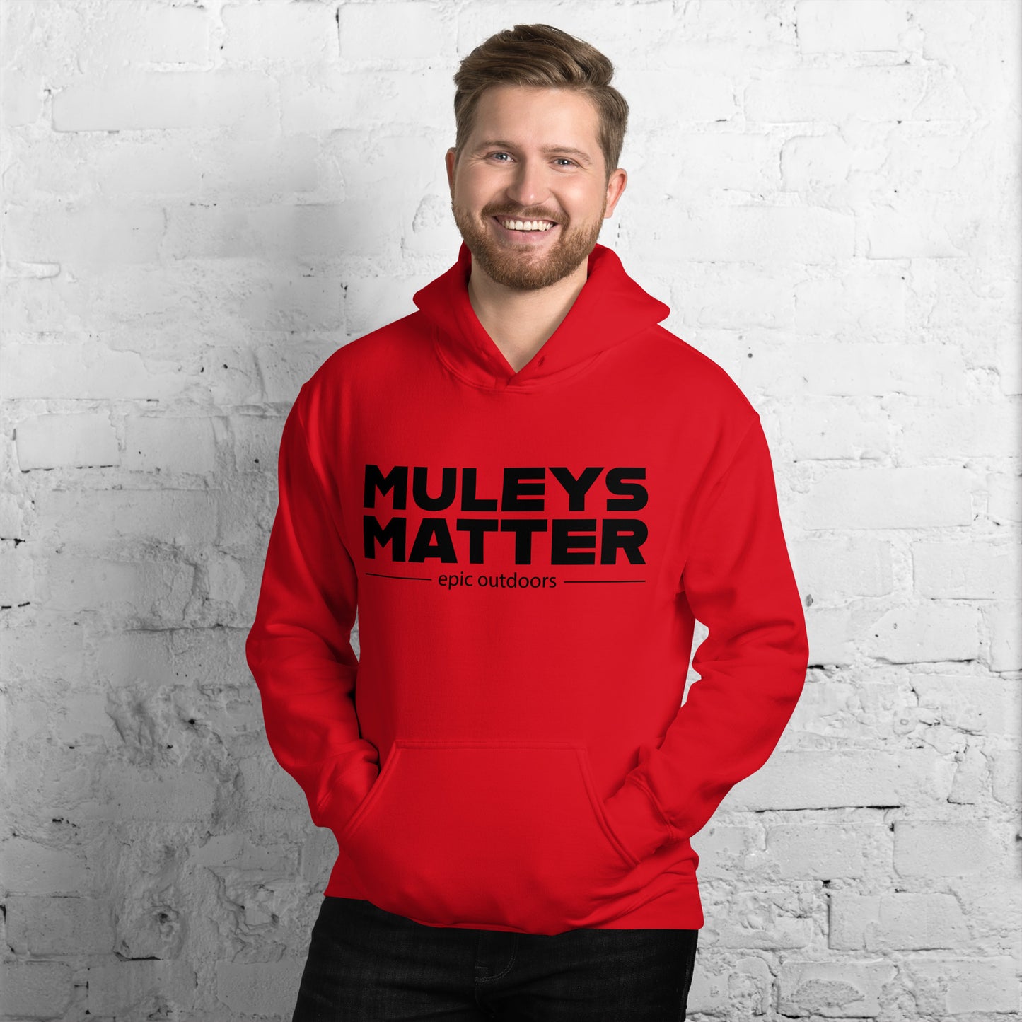 Muleys Matter Light Logo Unisex Hoodie - Cotton-Poly Blend 18500