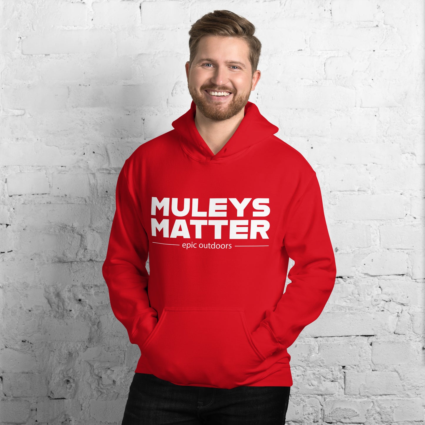 Muleys Matter Dark Logo Unisex Hoodie - Cotton-Poly Blend 18500