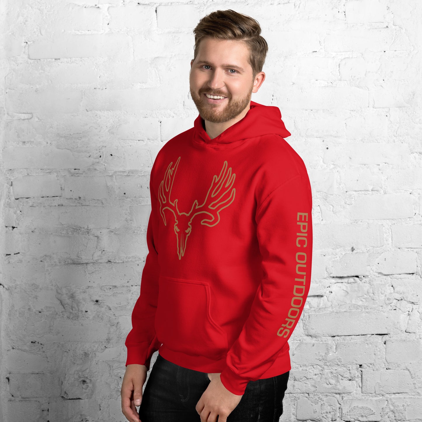 Bronze Epic Logo Outline Unisex Hoodie - Cotton-Poly Blend 18500