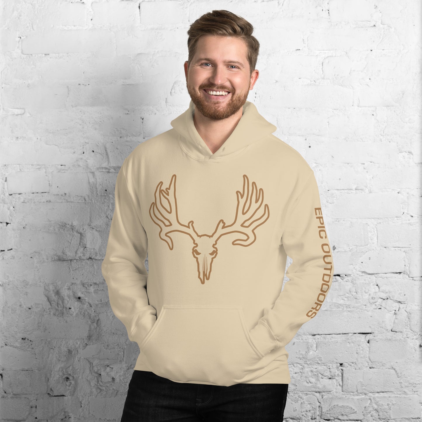 Bronze Epic Logo Outline Unisex Hoodie - Cotton-Poly Blend 18500