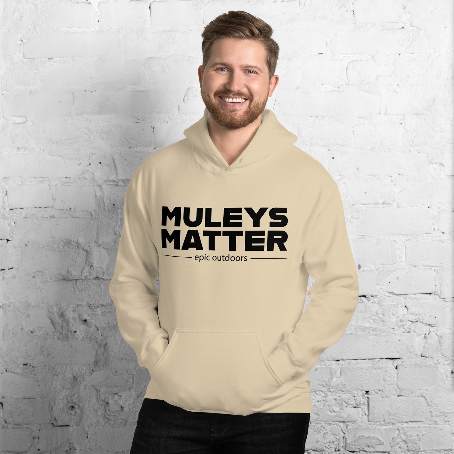 Muleys Matter Light Logo Unisex Hoodie - Cotton-Poly Blend 18500