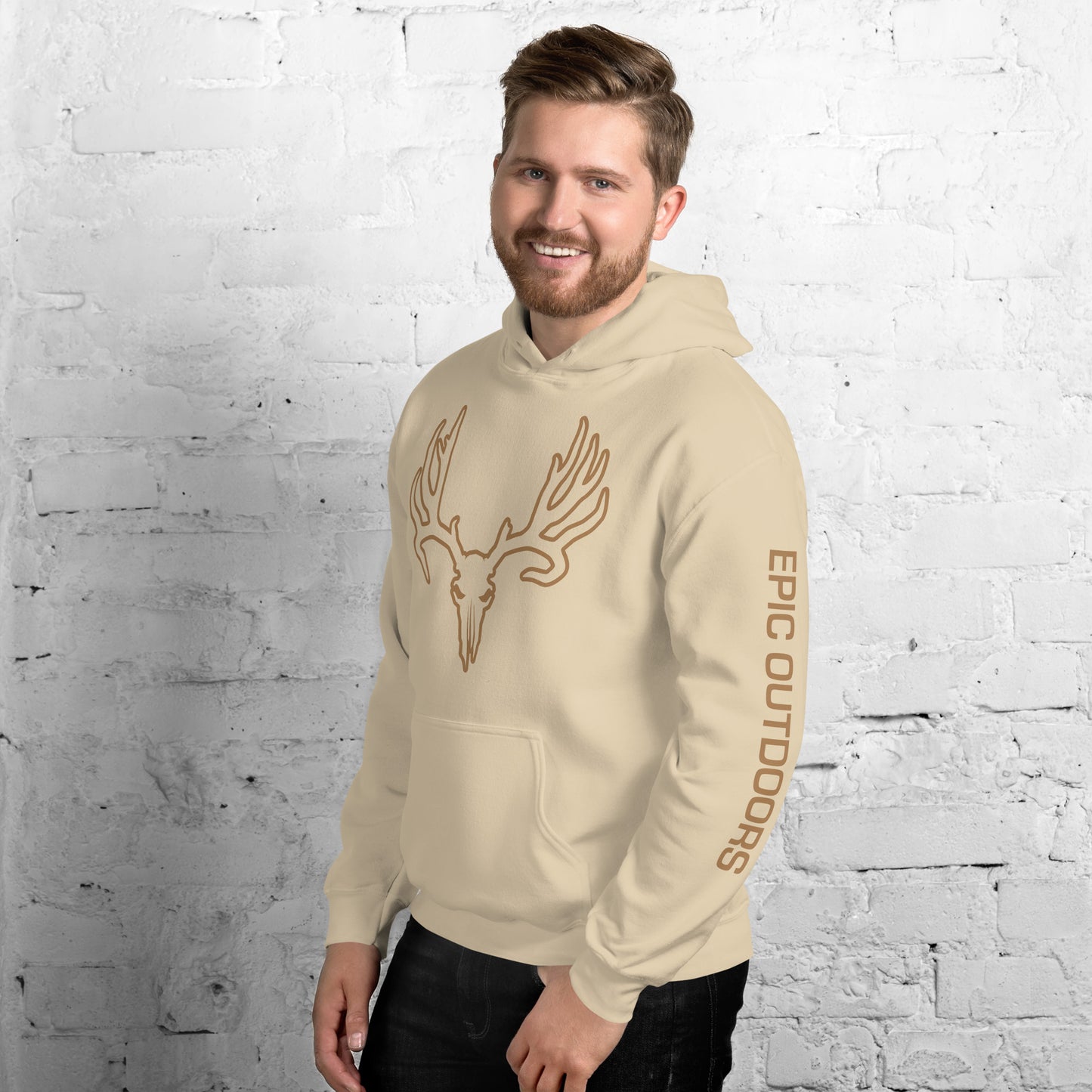 Bronze Epic Logo Outline Unisex Hoodie - Cotton-Poly Blend 18500