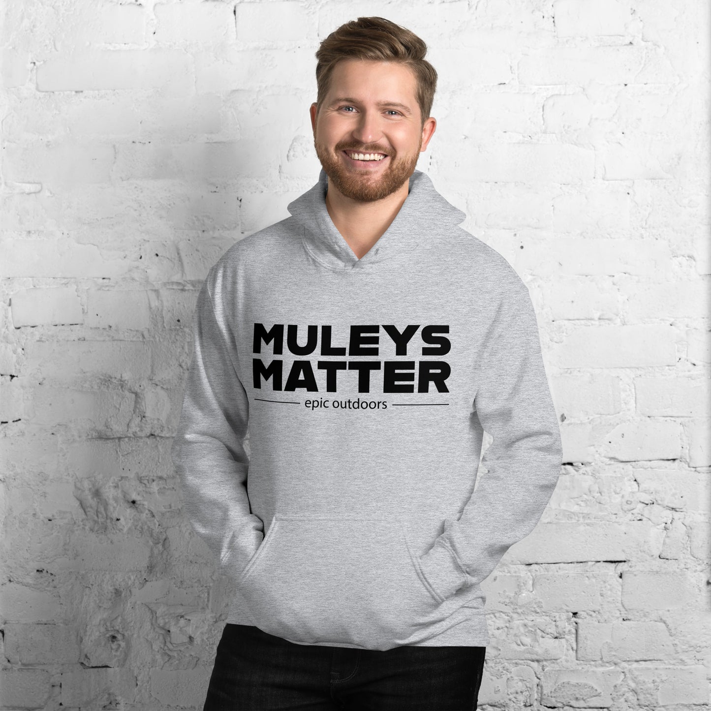 Muleys Matter Light Logo Unisex Hoodie - Cotton-Poly Blend 18500