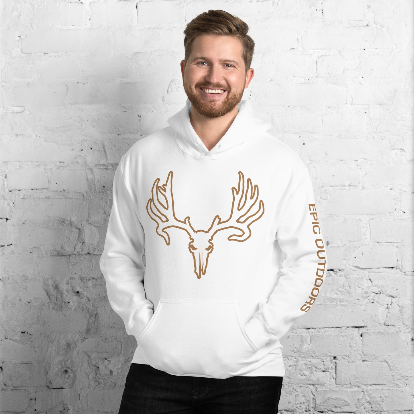 Bronze Epic Logo Outline Unisex Hoodie - Cotton-Poly Blend 18500