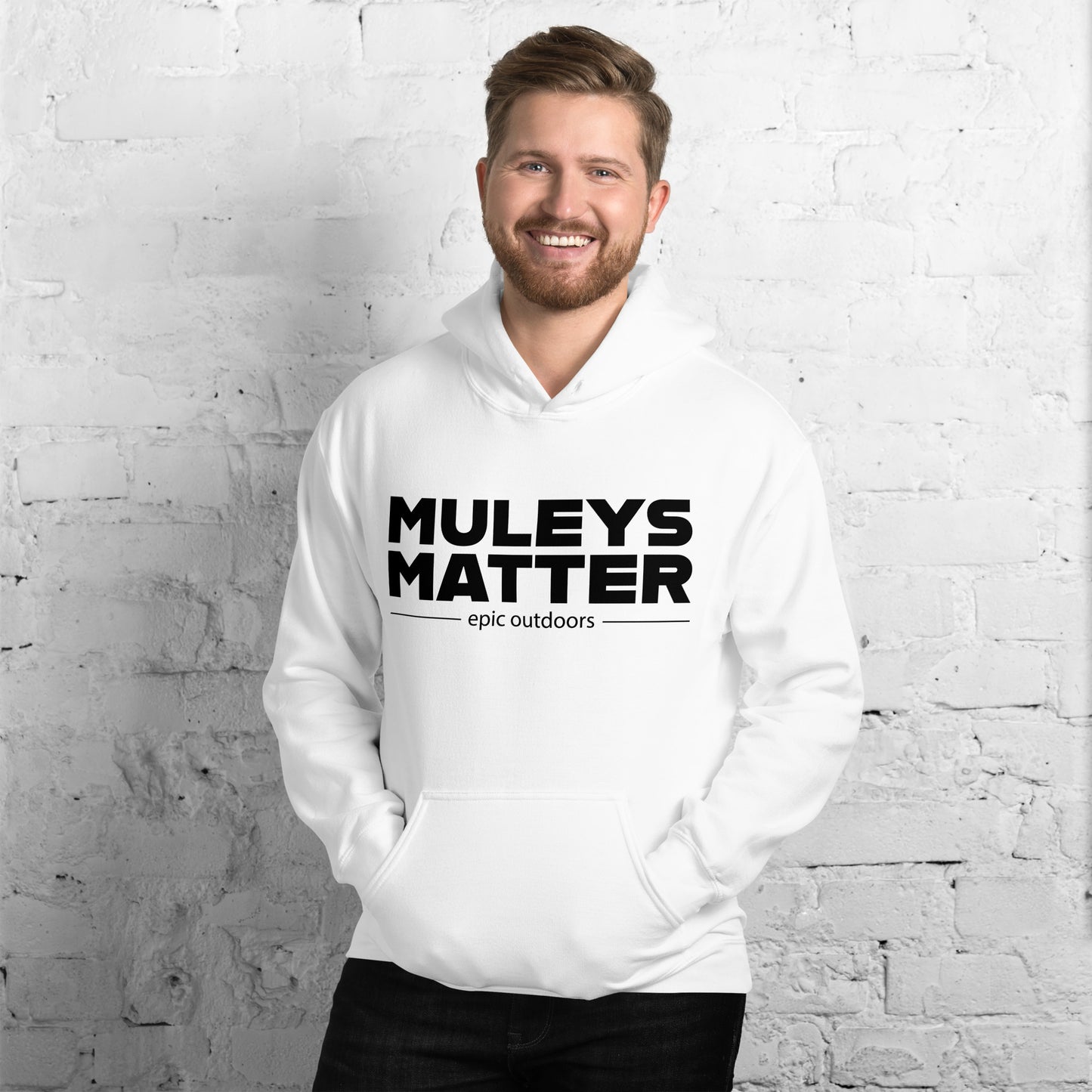 Muleys Matter Light Logo Unisex Hoodie - Cotton-Poly Blend 18500