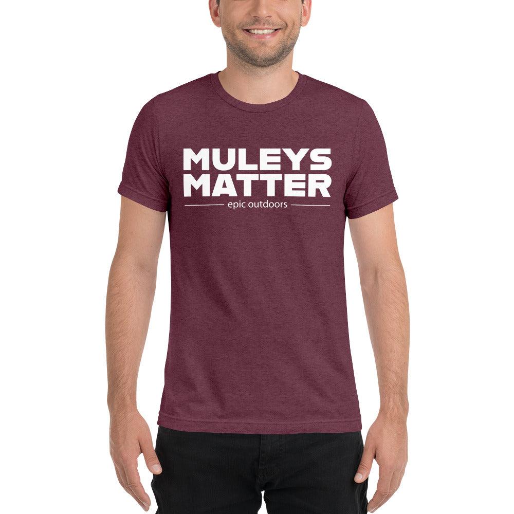 White Muley Matters WordMark - Premium Unisex Tri-Blend T-Shirt