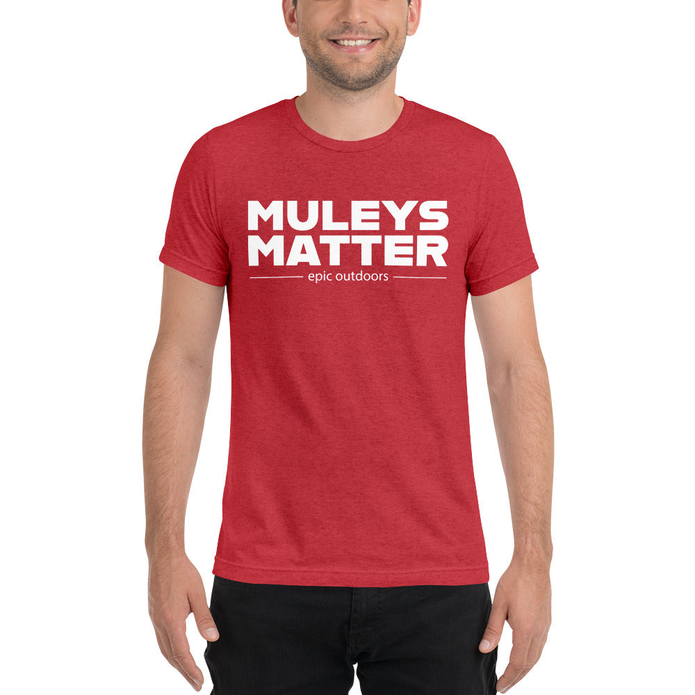 White Muley Matters WordMark - Premium Unisex Tri-Blend T-Shirt
