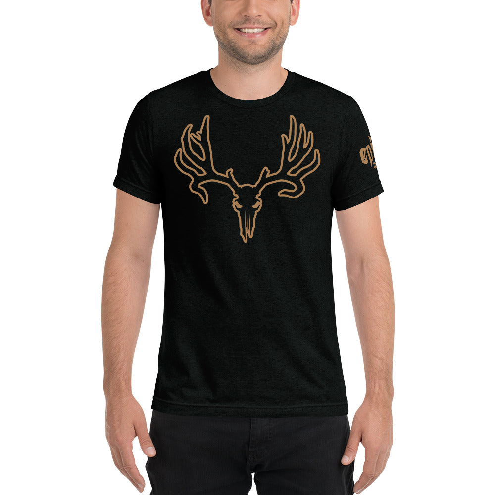 Bronze Epic Skull Outline - Premium Unisex Tri-Blend T-Shirt