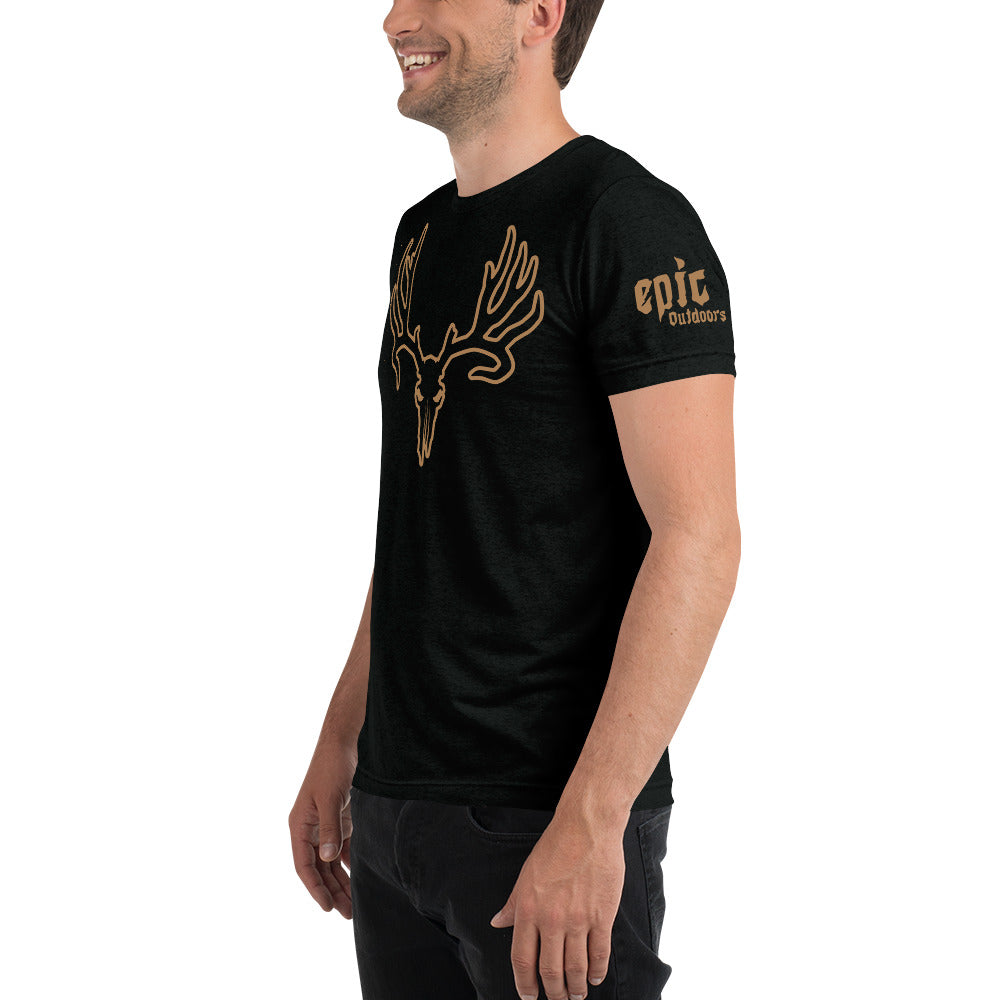 Bronze Epic Skull Outline - Premium Unisex Tri-Blend T-Shirt