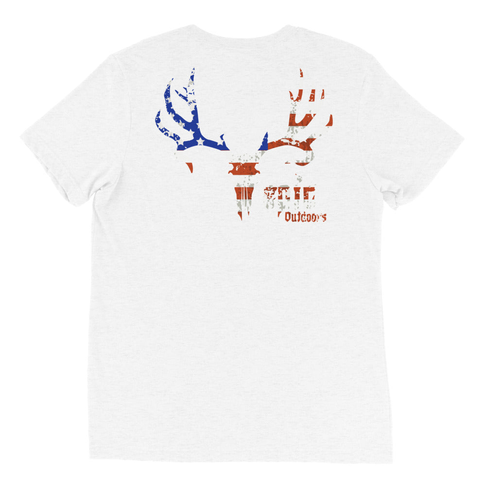 Epic Outdoors Red White & Blue Epic Logo Flag Premium Tri-Blend T-Shirt