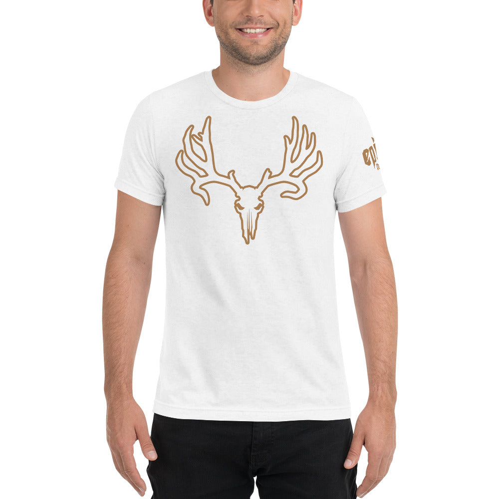 Bronze Epic Skull Outline - Premium Unisex Tri-Blend T-Shirt