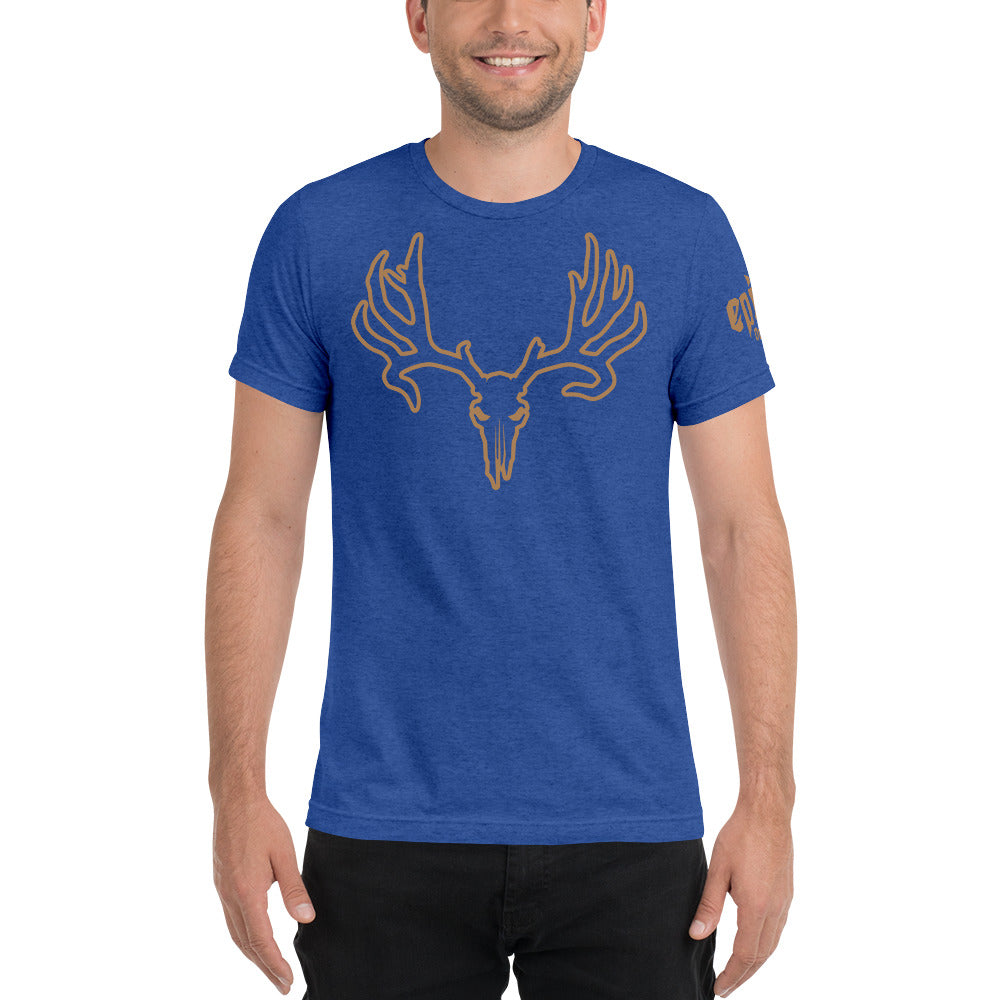 Bronze Epic Skull Outline - Premium Unisex Tri-Blend T-Shirt