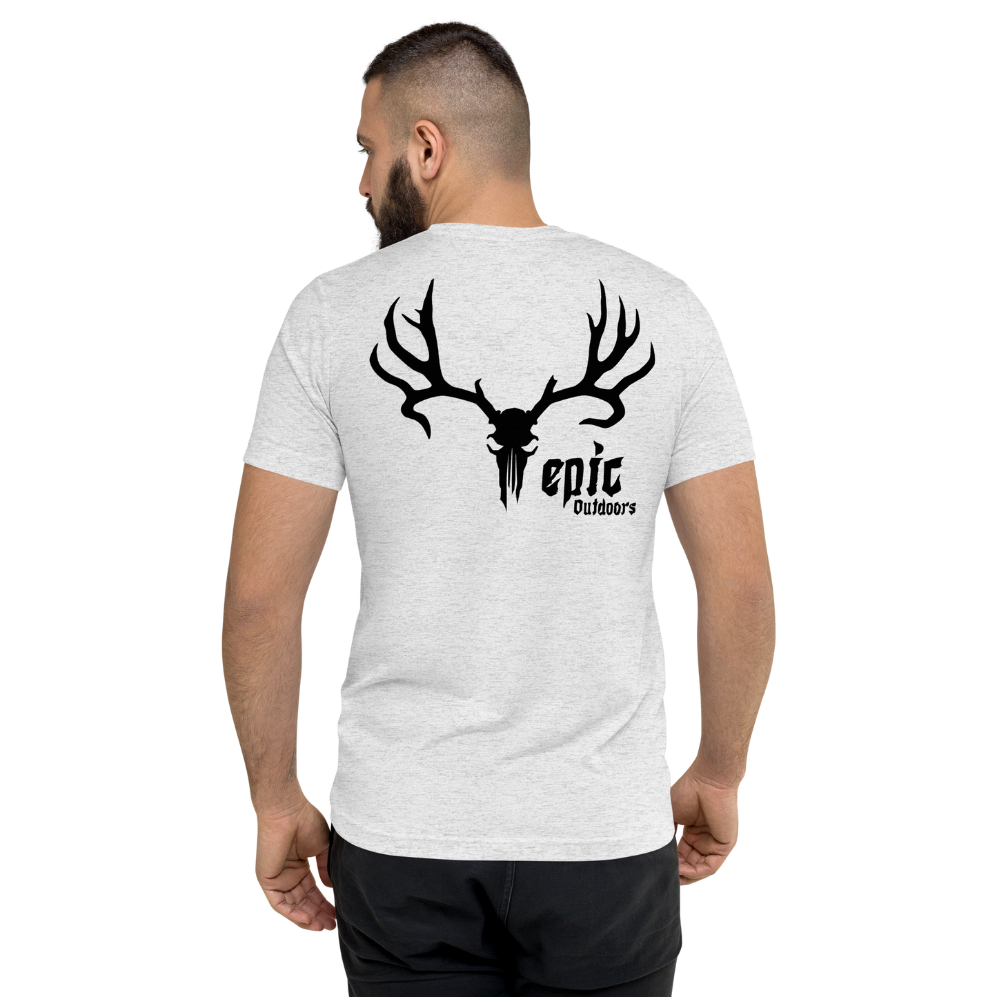 Black Epic Logo Breast Pocket - Premium Unisex Tri-Blend T-Shirt