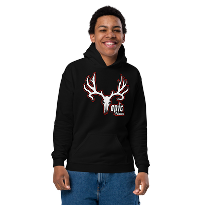 Red Epic Logo Youth Hoodie