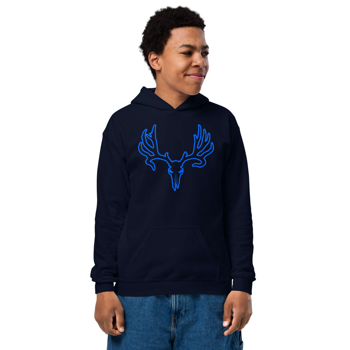 Epic Blue Outline Logo Youth Hoodie