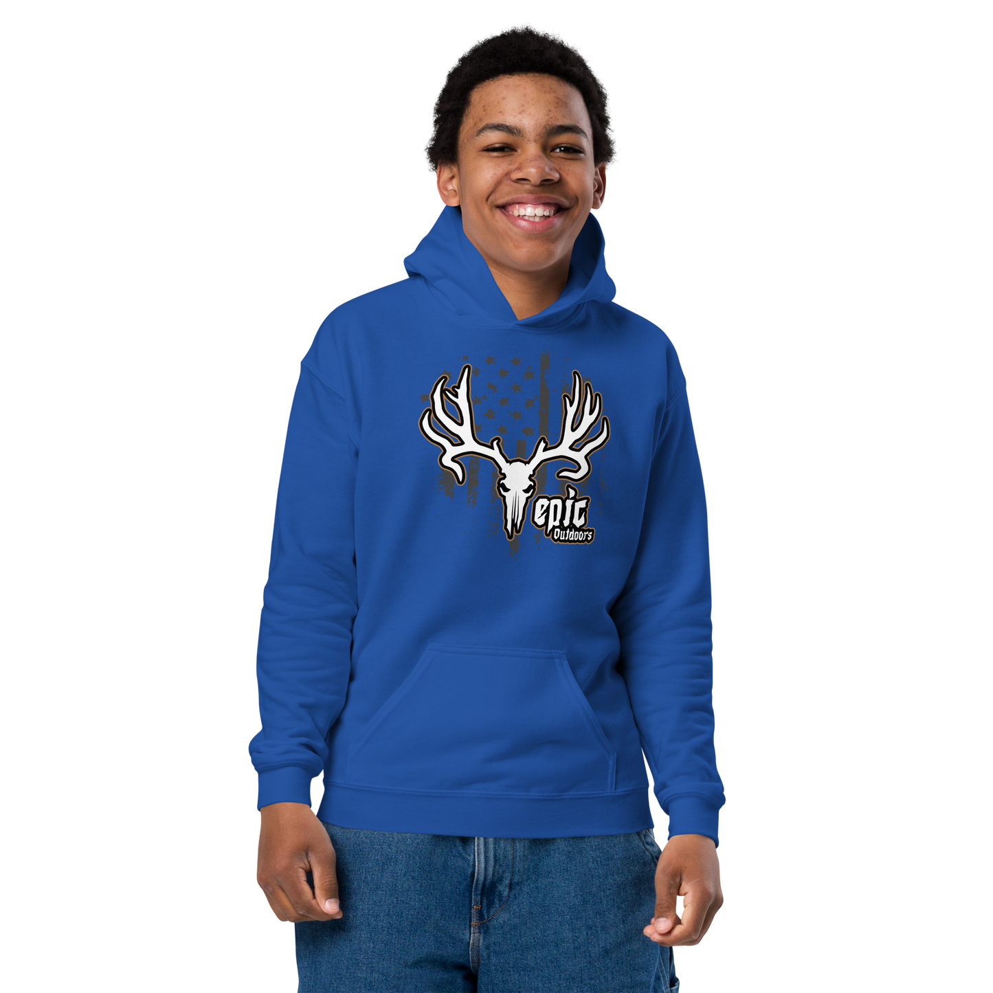 Epic Bronze Flag Logo Youth Hoodie