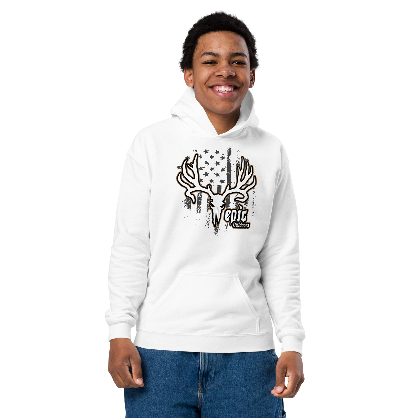 Epic Bronze Flag Logo Youth Hoodie