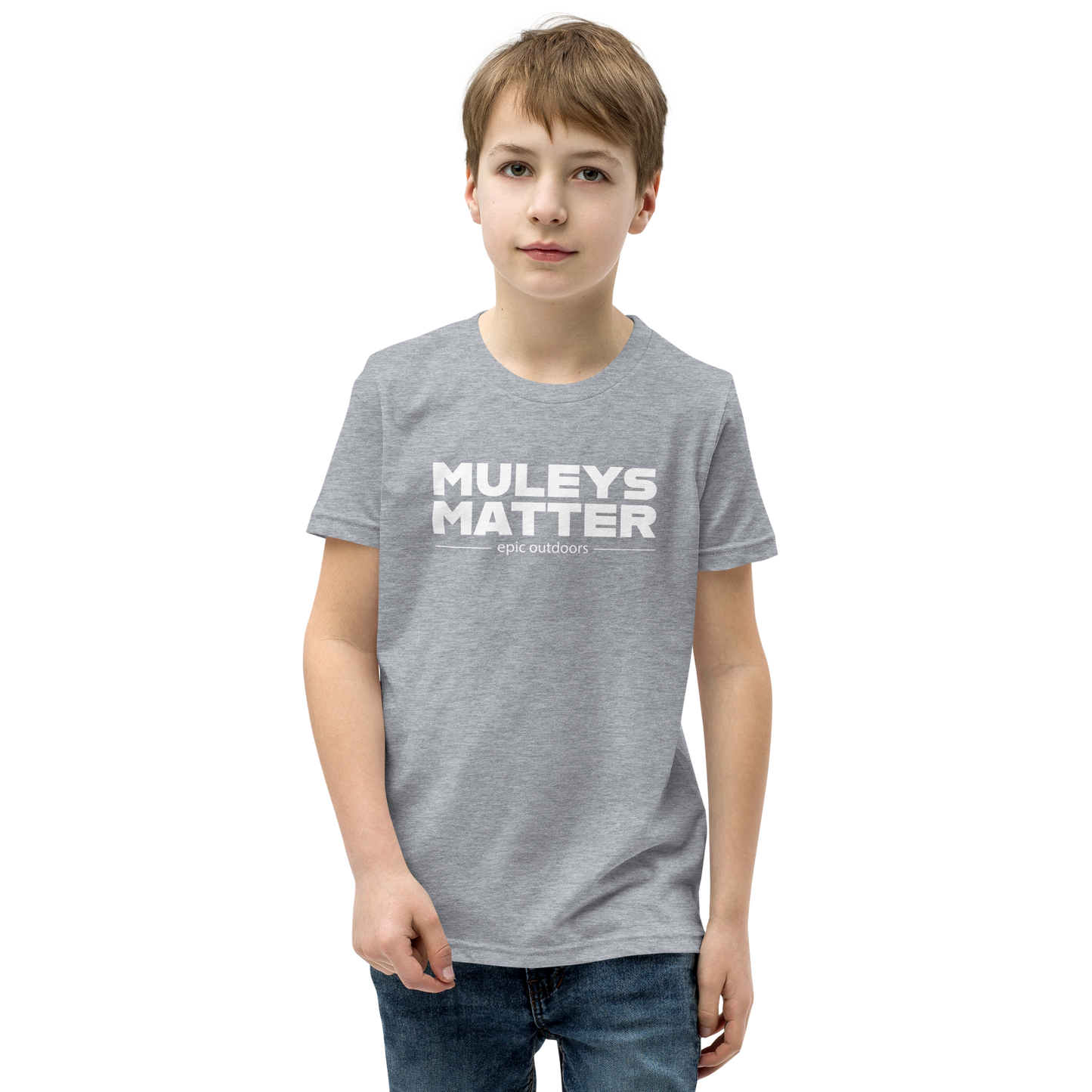 Muleys Matter White Logo Youth T-Shirt