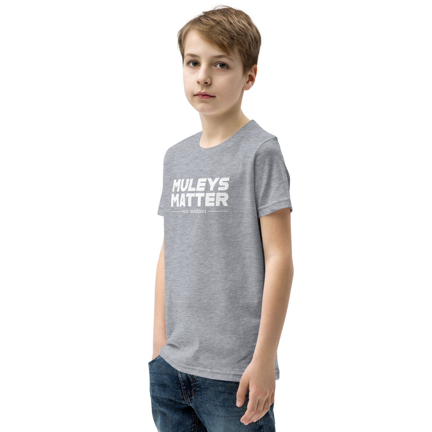 Muleys Matter White Logo Youth T-Shirt