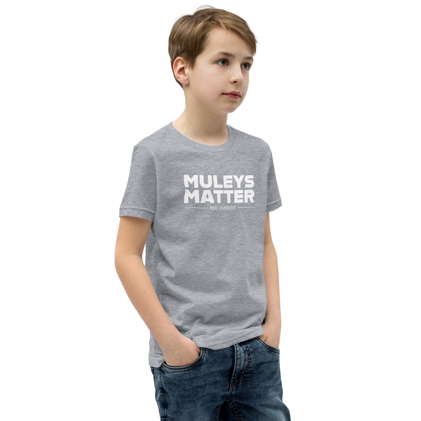 Muleys Matter White Logo Youth T-Shirt