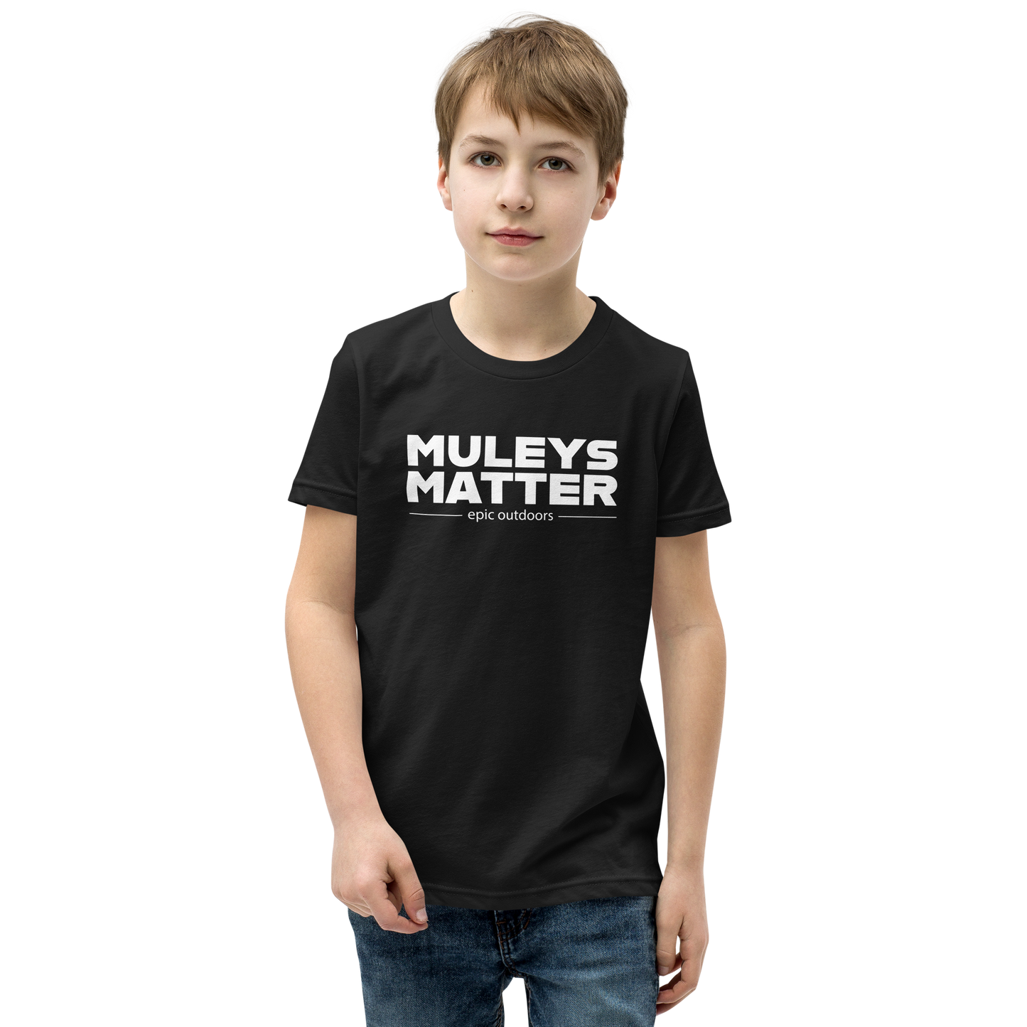 Muleys Matter White Logo Youth T-Shirt