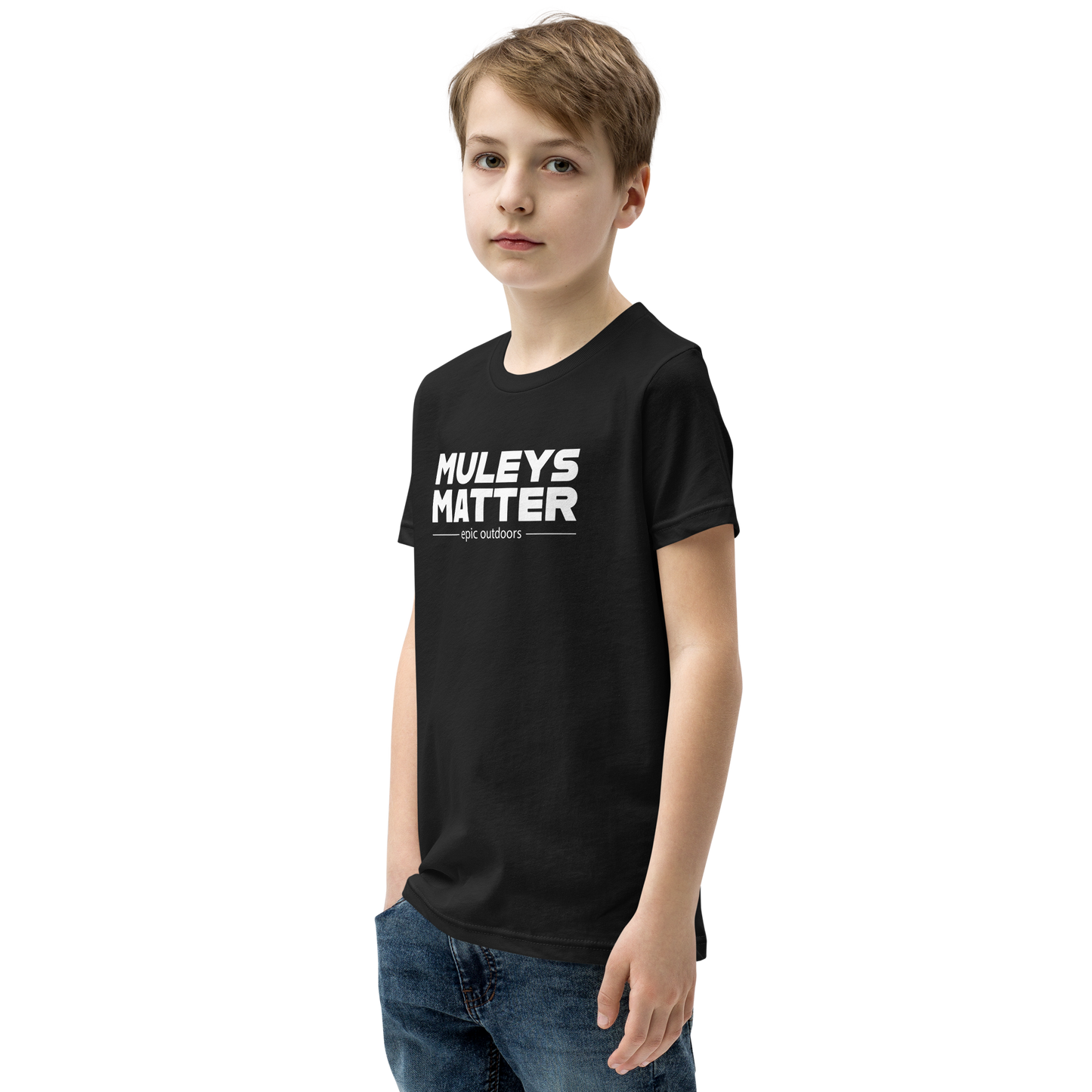 Muleys Matter White Logo Youth T-Shirt