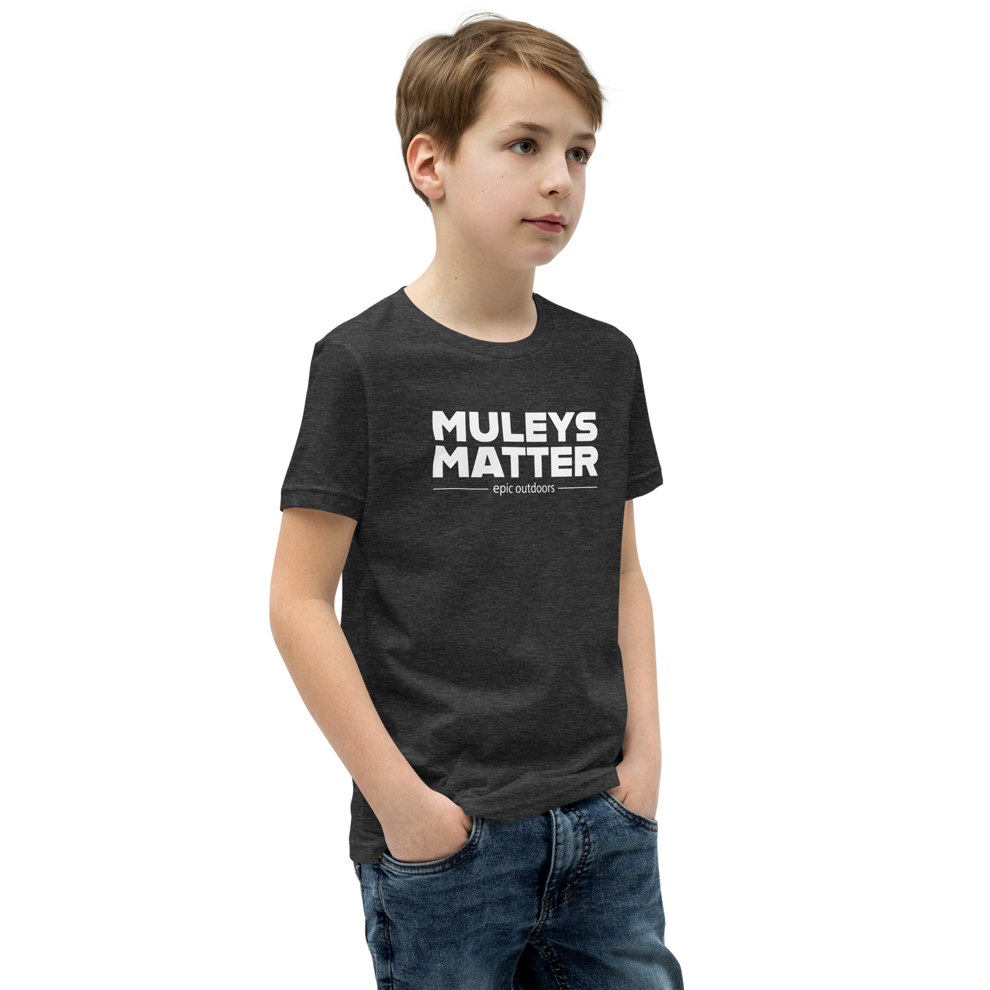 Muleys Matter White Logo Youth T-Shirt