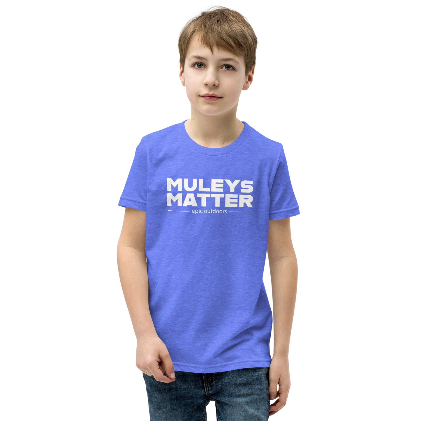 Muleys Matter White Logo Youth T-Shirt