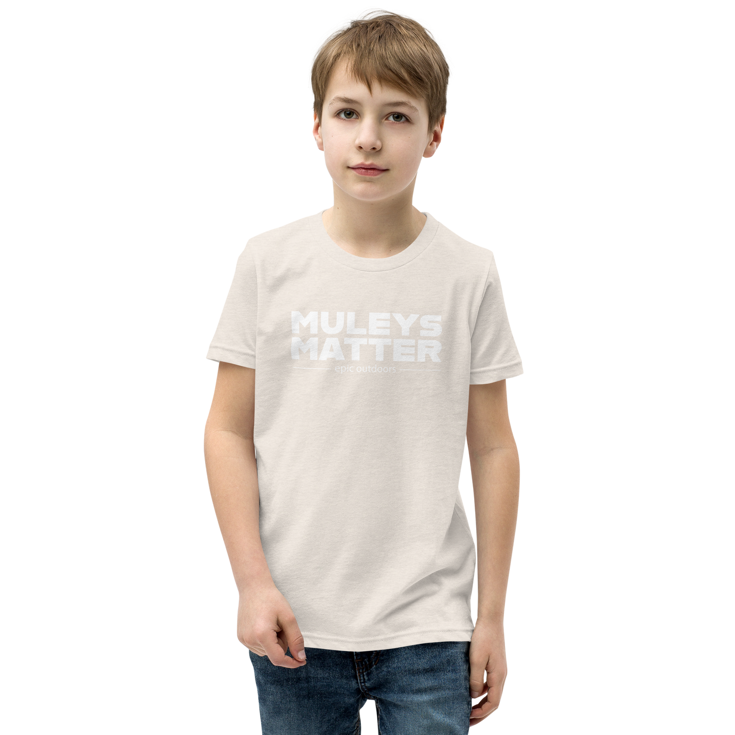 Muleys Matter White Logo Youth T-Shirt