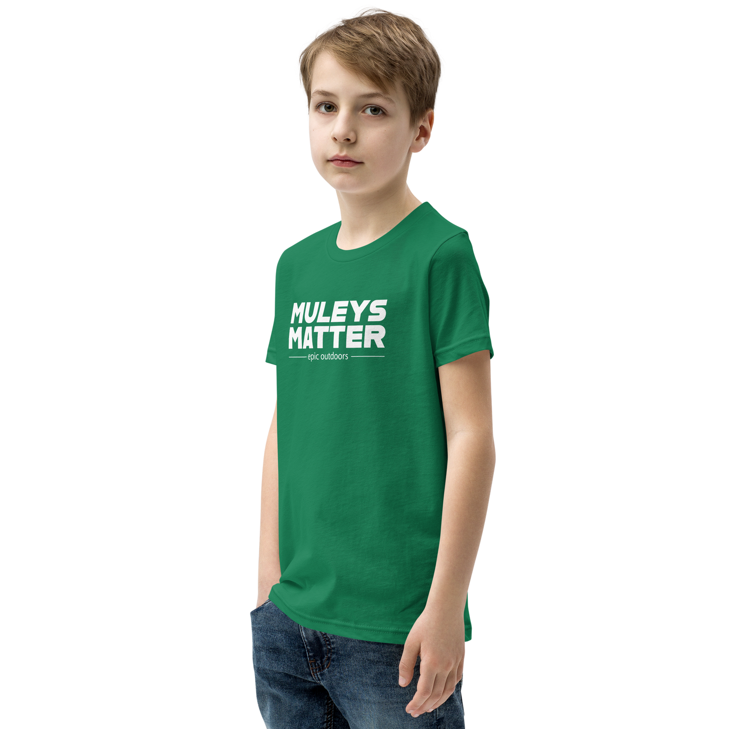 Muleys Matter White Logo Youth T-Shirt