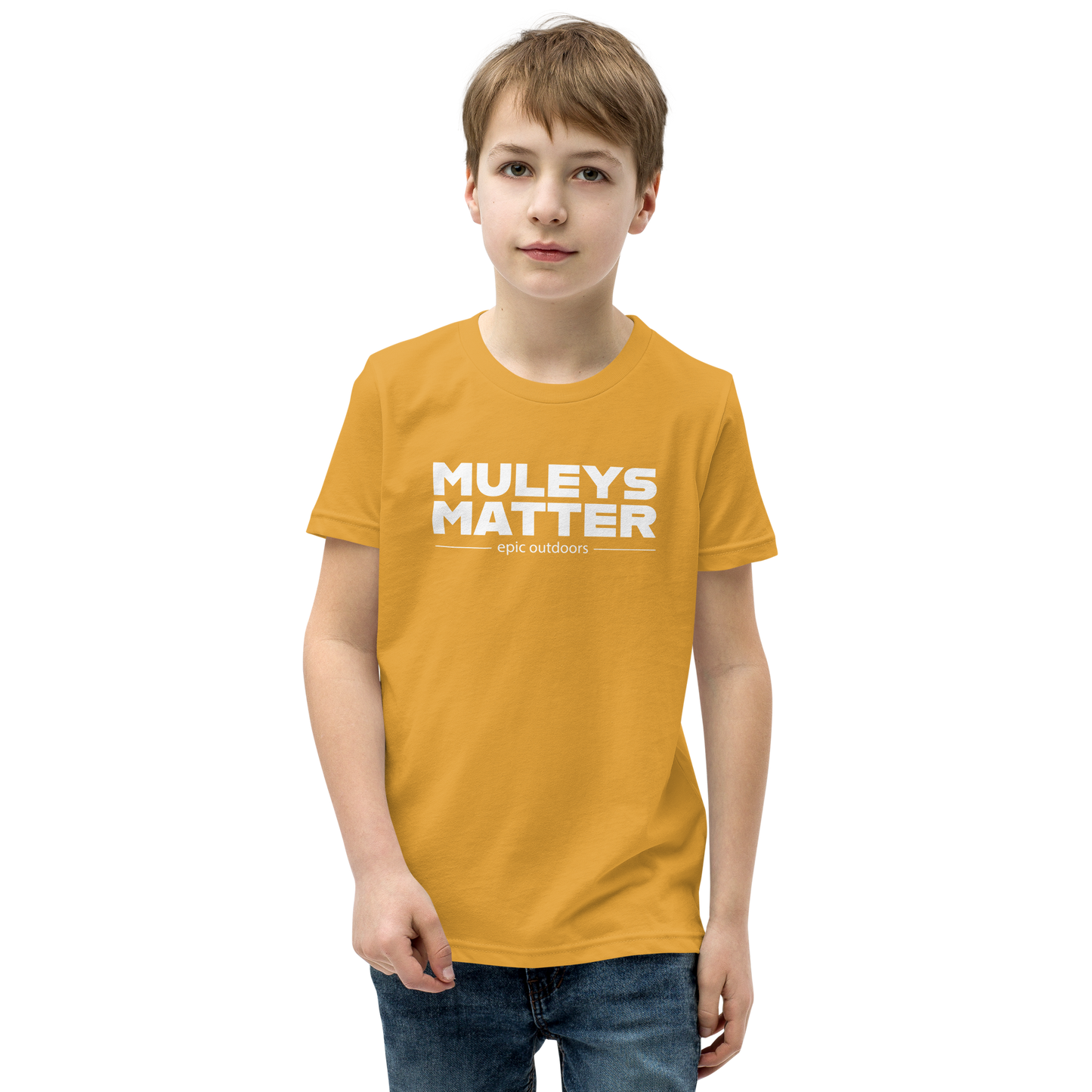 Muleys Matter White Logo Youth T-Shirt