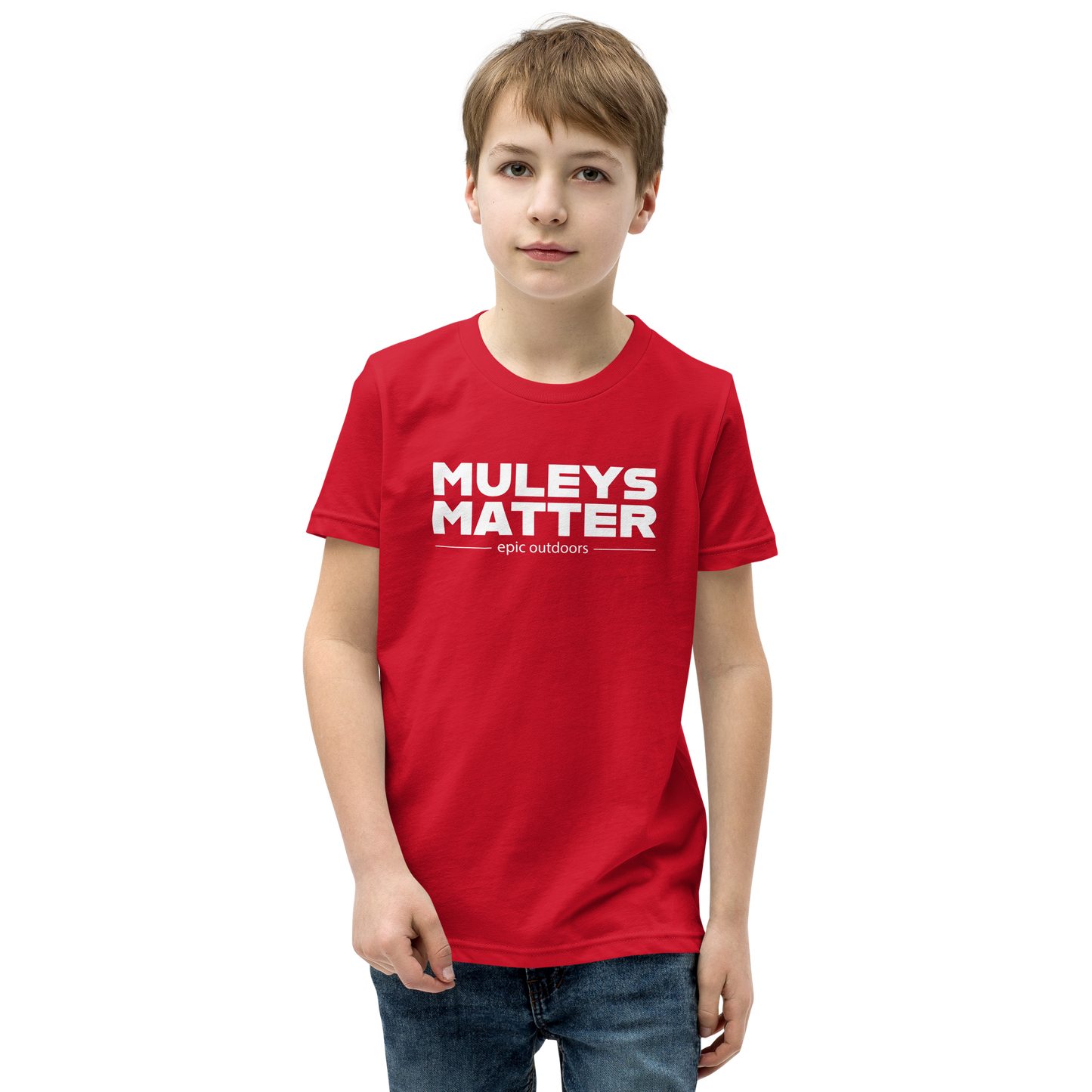 Muleys Matter White Logo Youth T-Shirt