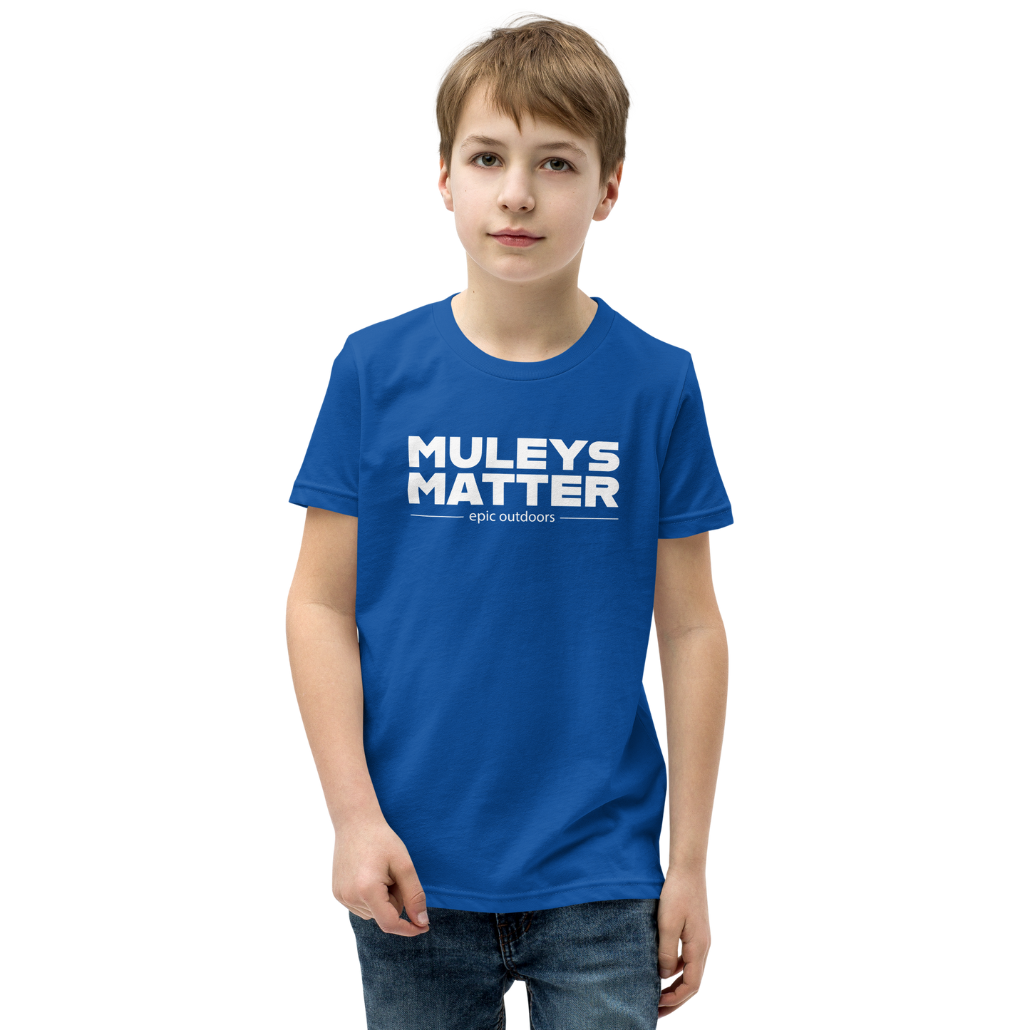 Muleys Matter White Logo Youth T-Shirt