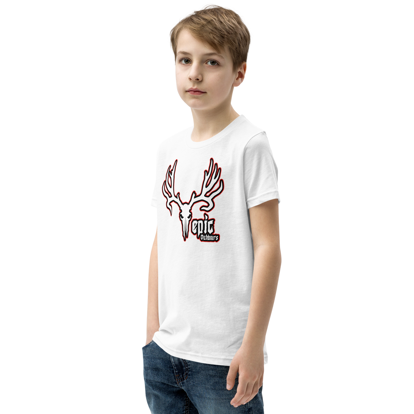 Epic Outdoors Red Logo Youth T-Shirt