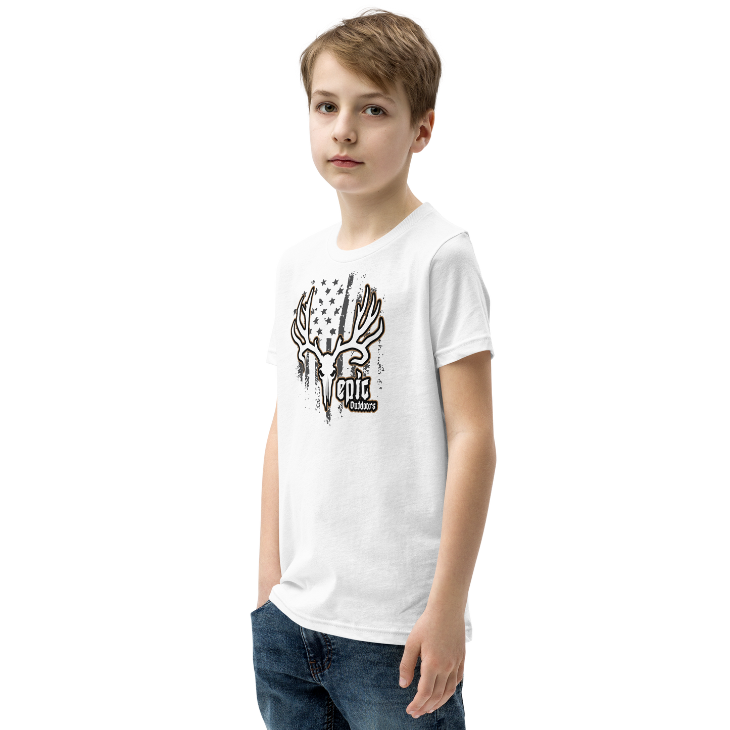 Epic Outdoors Bronze Flag Logo Youth T-Shirt