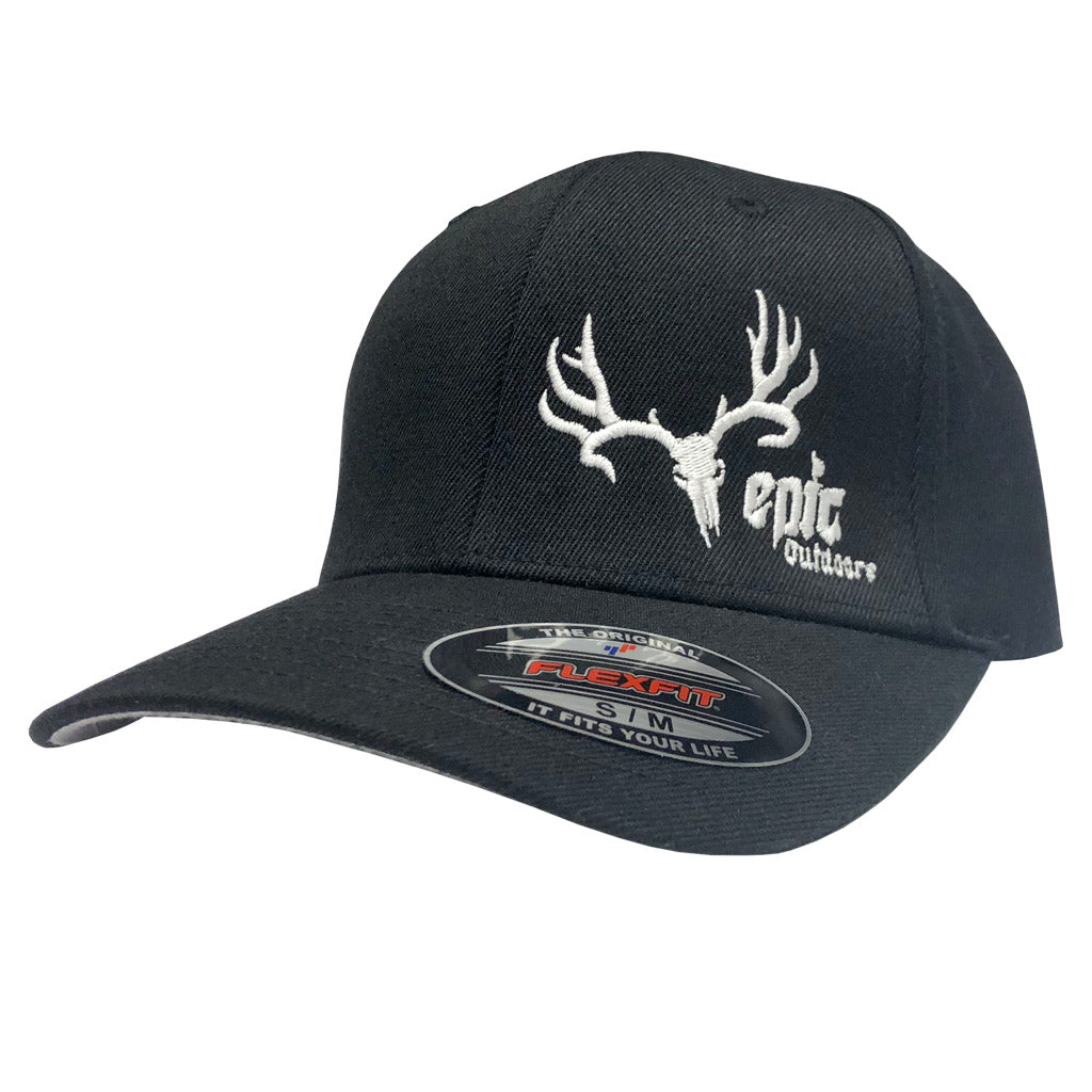 Epic Outdoors Premium Black FlexFit Wool Blend Hat