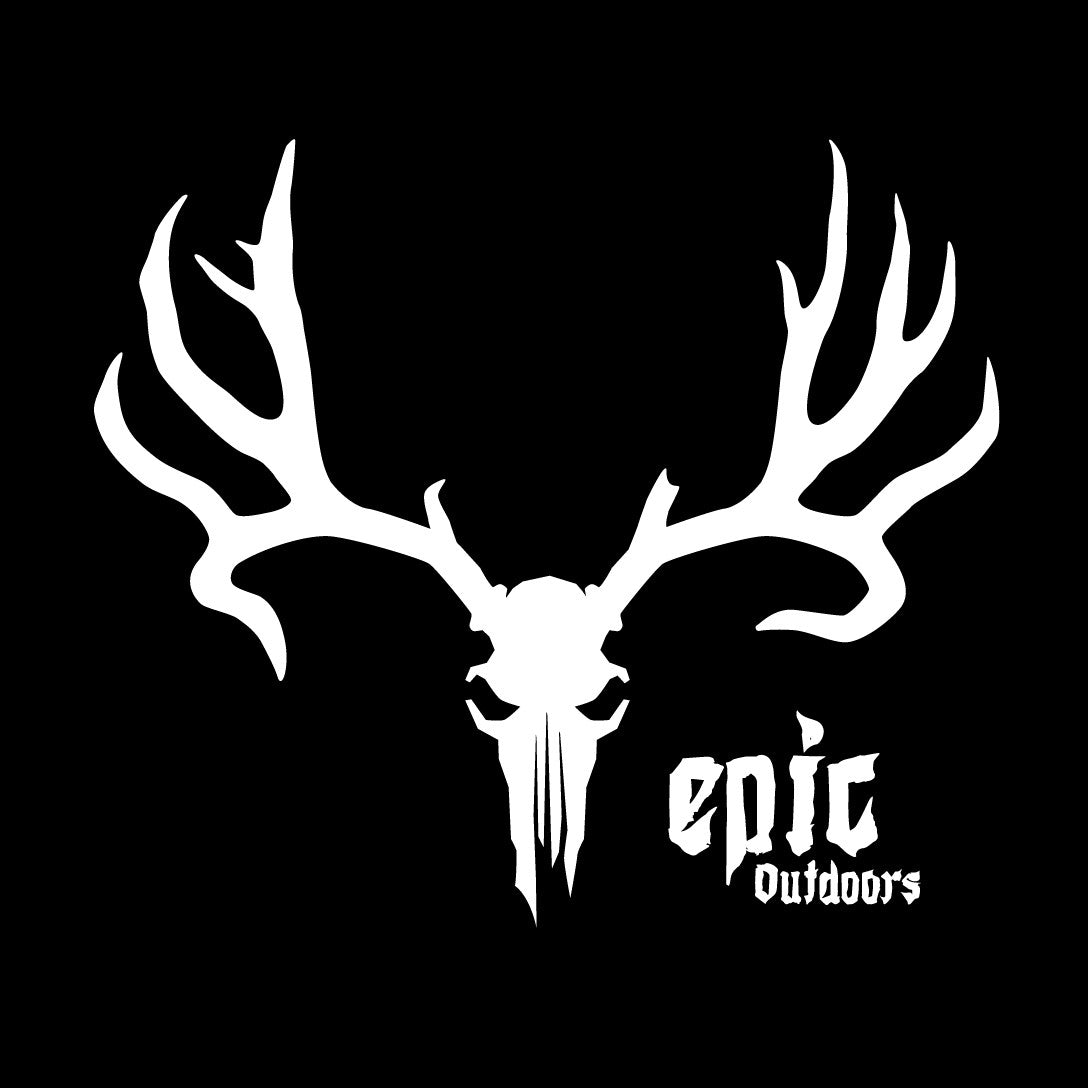 Epic Outdoors 7" White Logo Vinyl Sticker