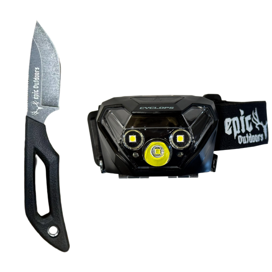 Epic Outdoors Knife + Headlamp Promotional Bundle